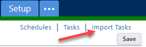 Schedule - Import Tasks Link