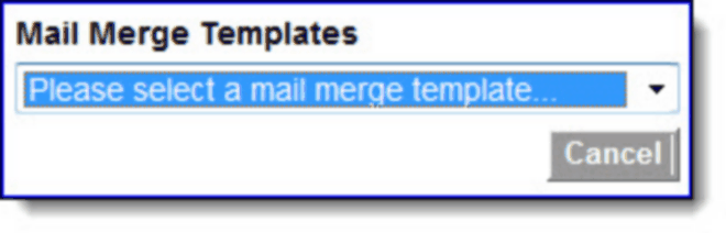 Mail Merge Templates dialog box