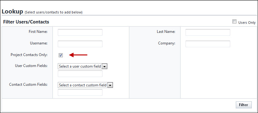 Contact Lookup Window