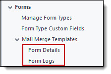 Forms Mail Merge Template Options