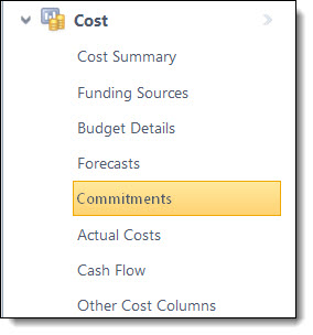 Cost Menu - Commitments