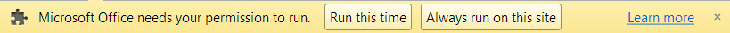 MS Office Chrome Banner