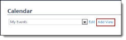 Calendar View Add View