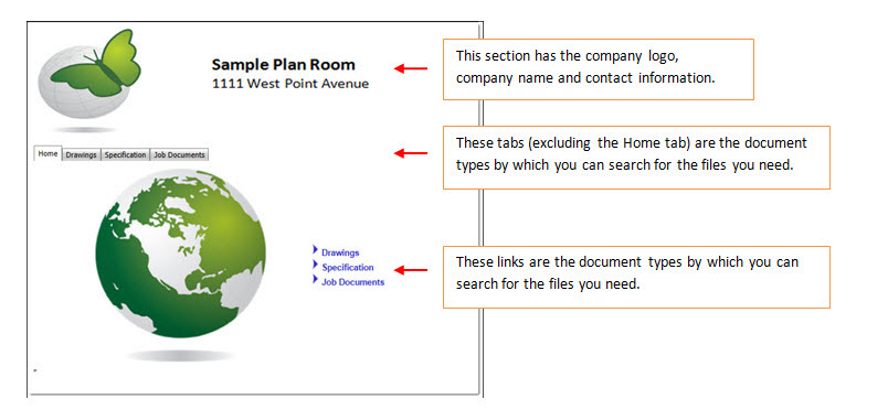 Sample Plan Room with Text